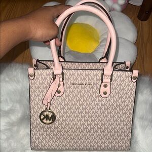 Michael Kors Pink and Cream Satchel